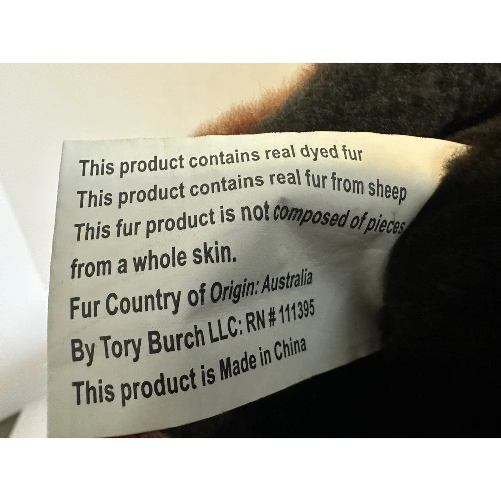 Tory Burch Womens 7 Kiki Sheep Shearling Fur Wedge Heel Boots Brown Pull On